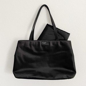 KATE SPADE | Classic Black Nylon Diaper Bag With Changing Pad